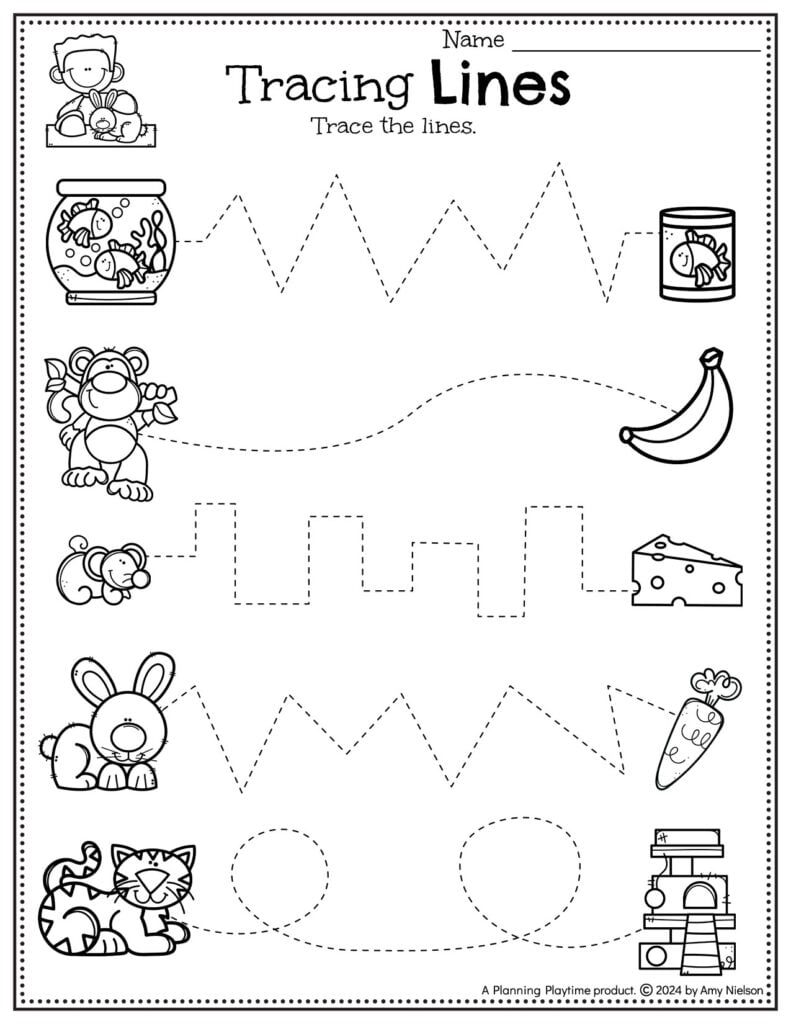 Tracing Pre K Worksheets
