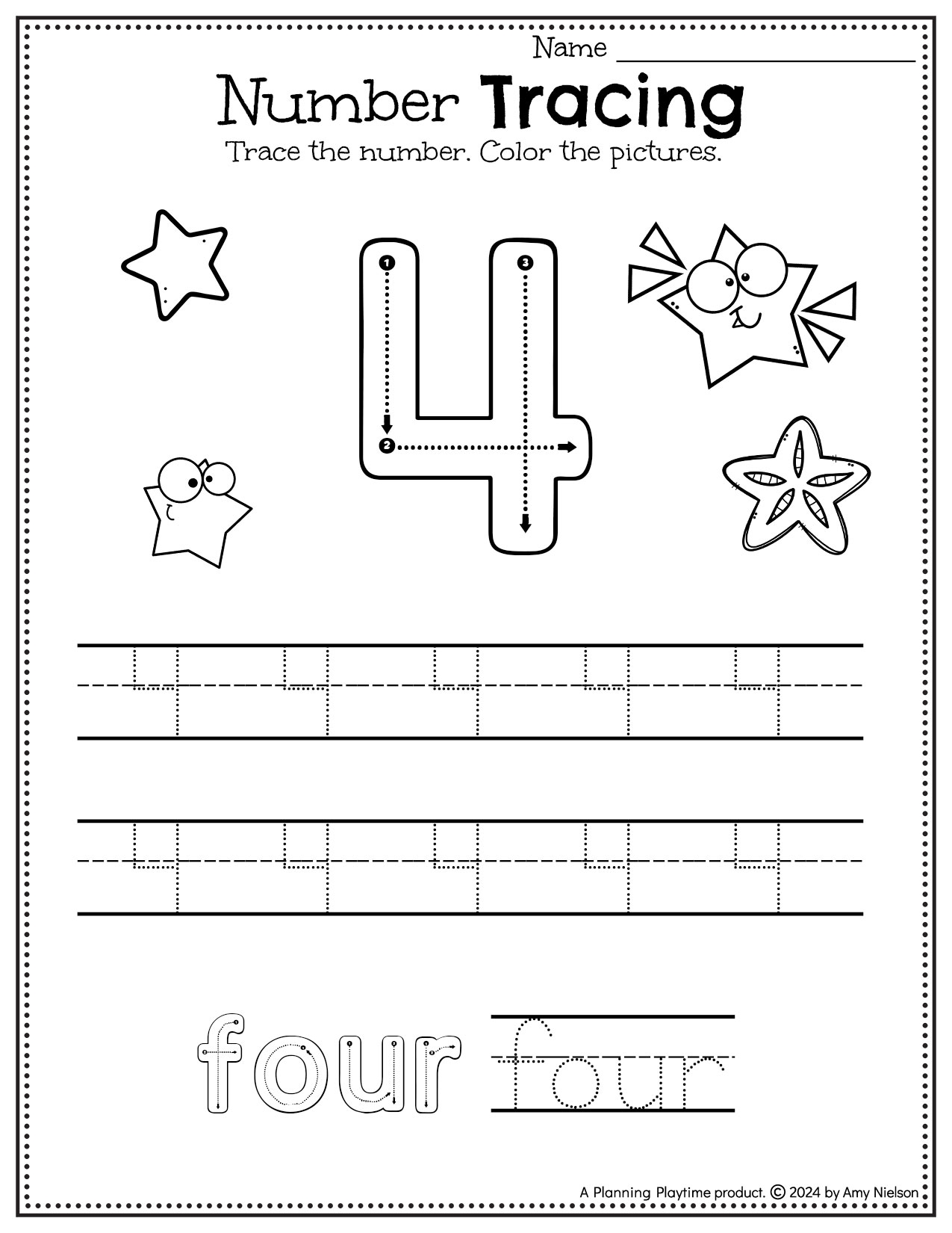 tracing pre k worksheets