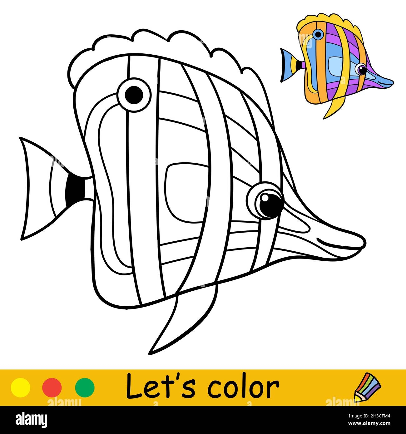 rainbow fish coloring sheet
