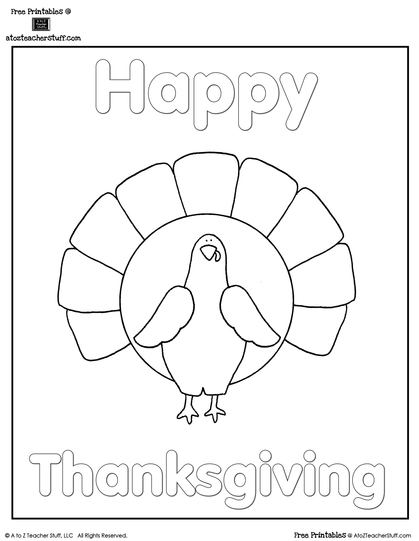 color pages of turkeys printable