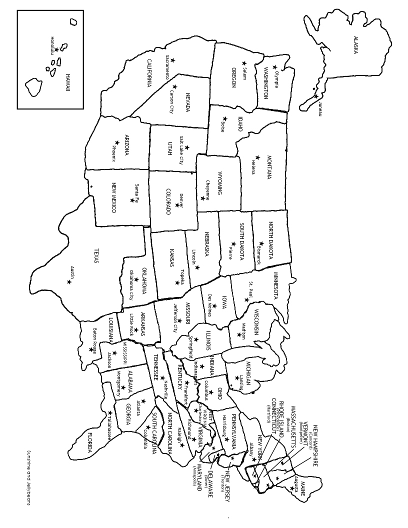 U S States Capitals Worksheets Test Sheets Maps U S Geography Made By Teachers