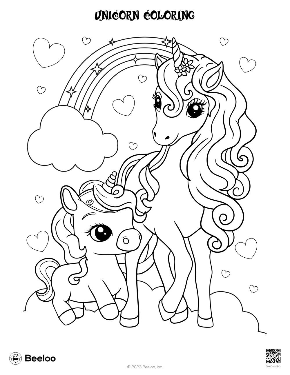 printable unicorn coloring sheets