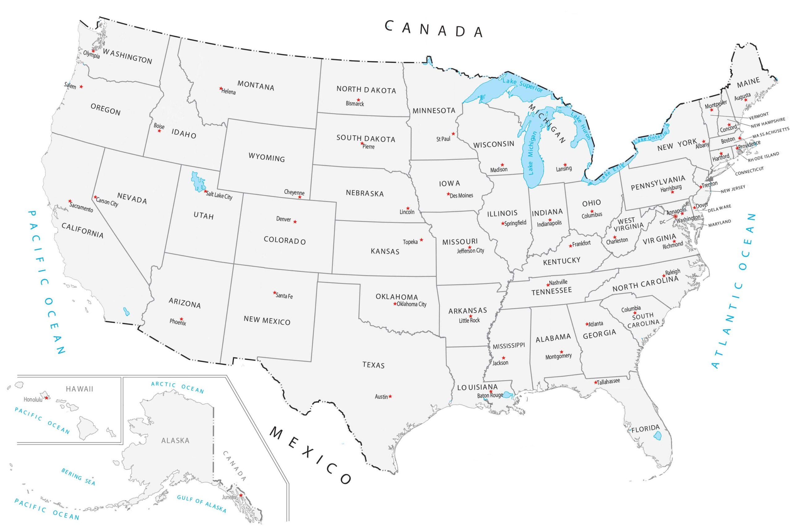 State Capitals Map Worksheet