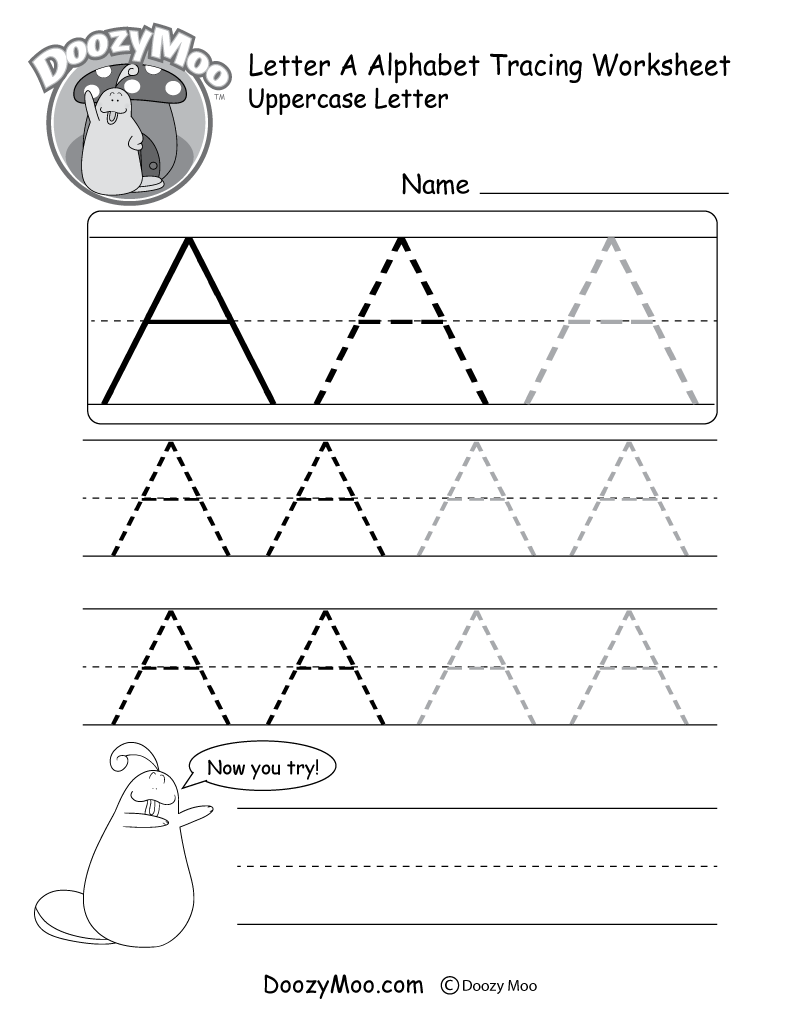 Large Letter Tracing Worksheets Pdf
