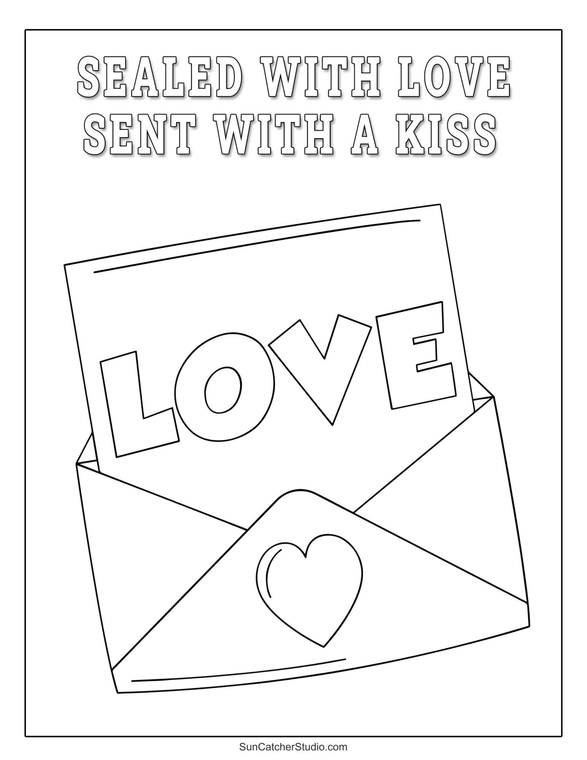 easy valentines coloring pages