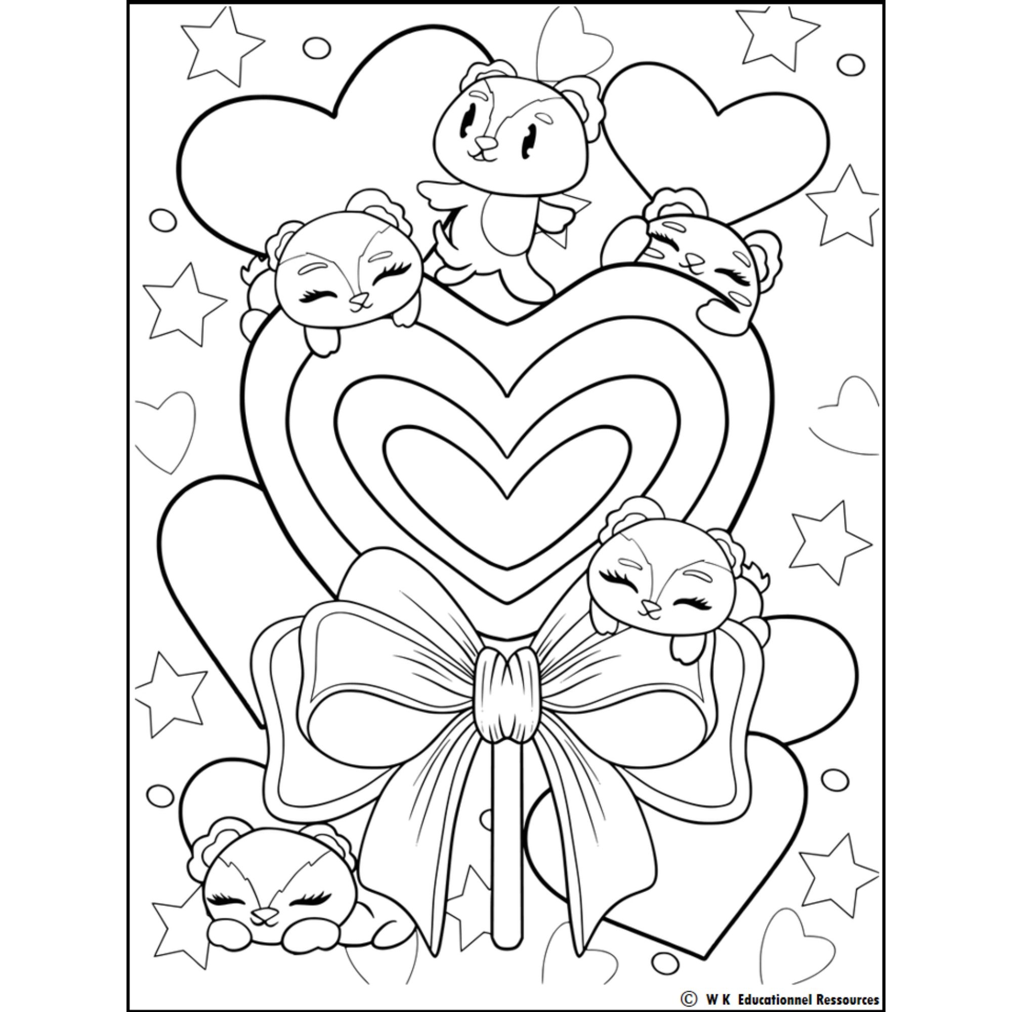 Valentine Coloring Book Pages