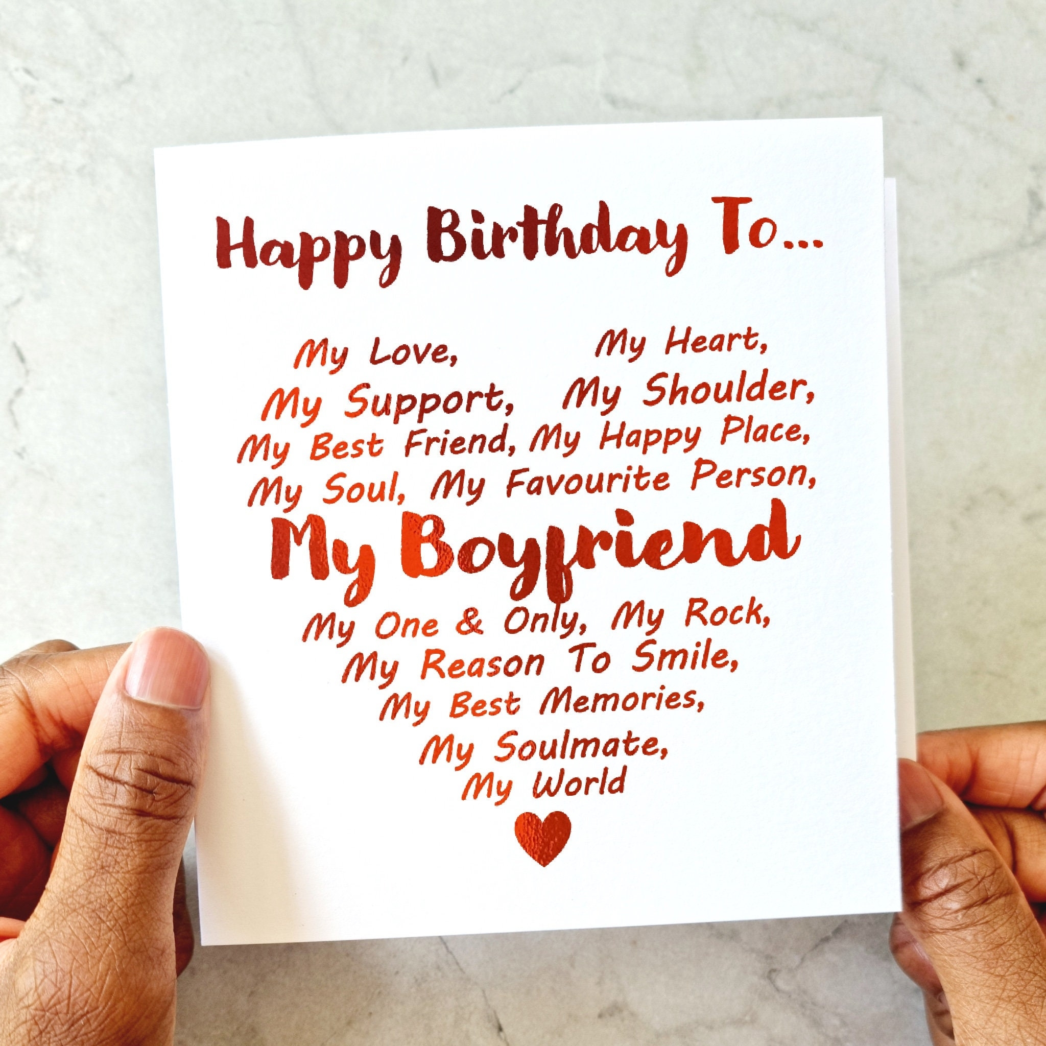 Birthday Card Wishes For Boyfriend