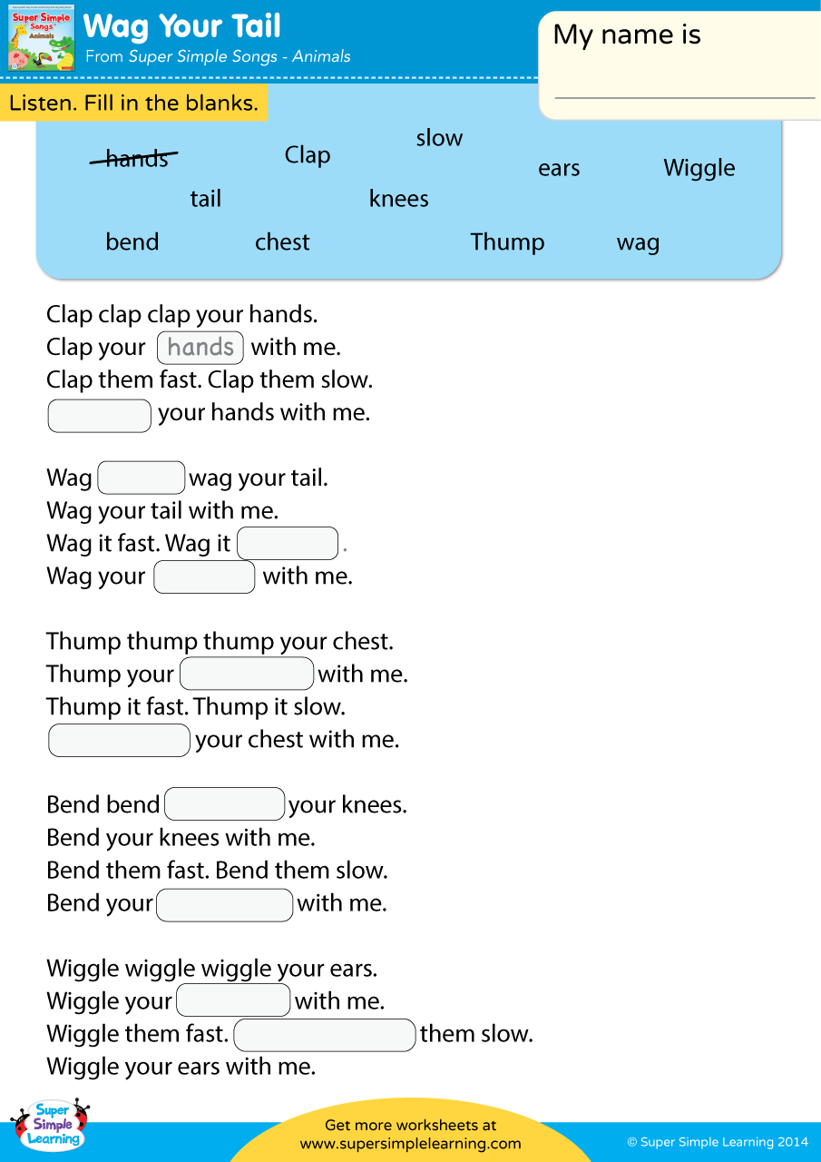 fill in the blank worksheet