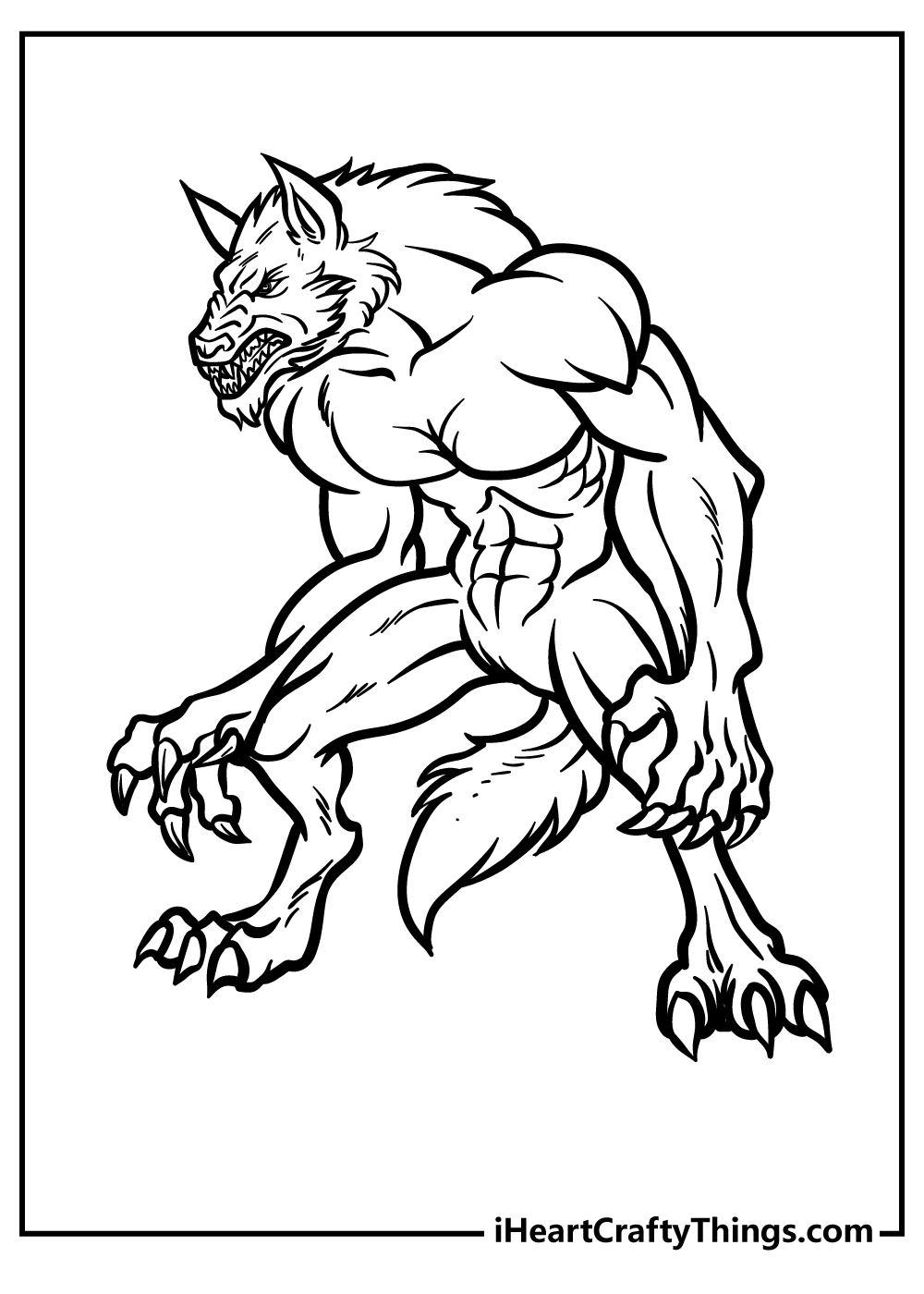 Werewolf Printable Coloring Pages