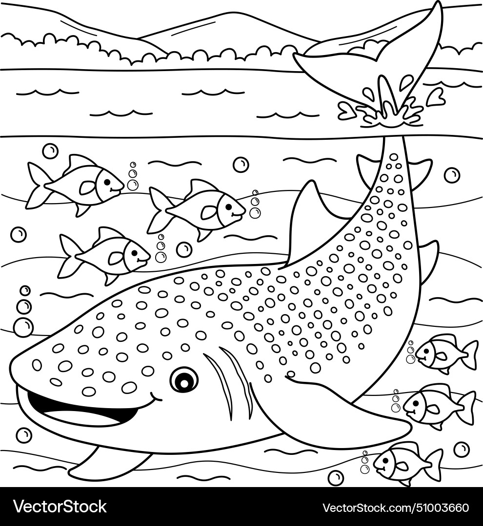 Whale Shark Coloring Page