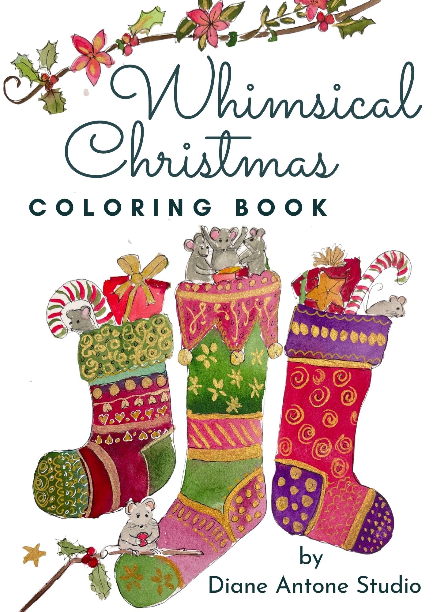 Whimsical Christmas Coloring Book Diane Antone Studio