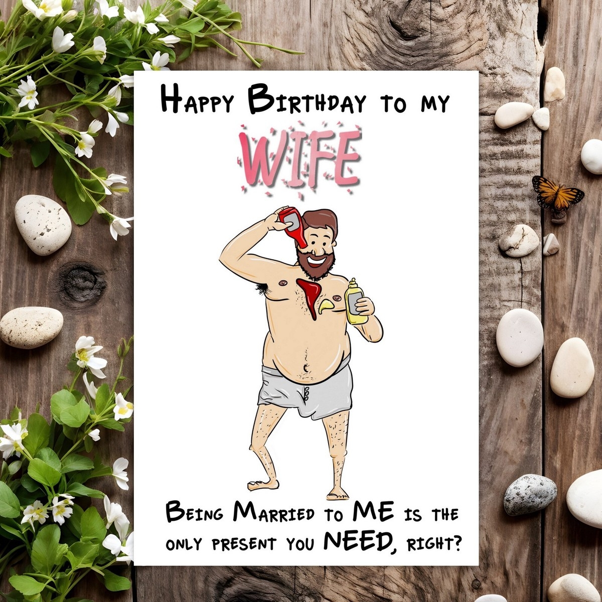 Wife Funny Birthday Card Rude Joke Humour For Her Women Female Only Present EBay