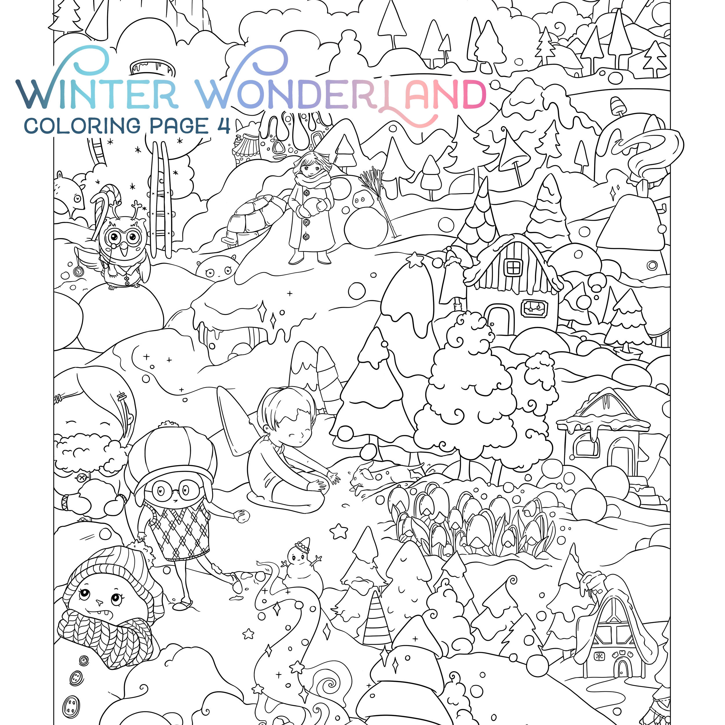Winter Coloring Pages For Adults
