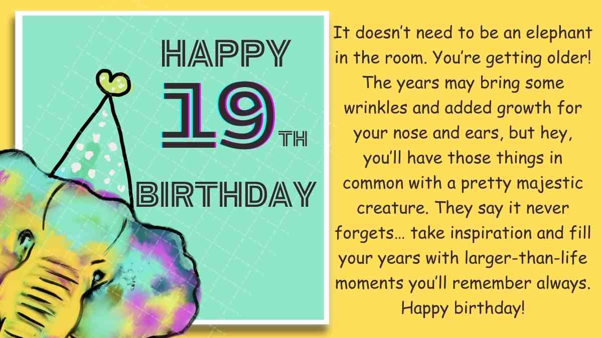 Wishing You Joy On Your 19th Birthday Wish By Age