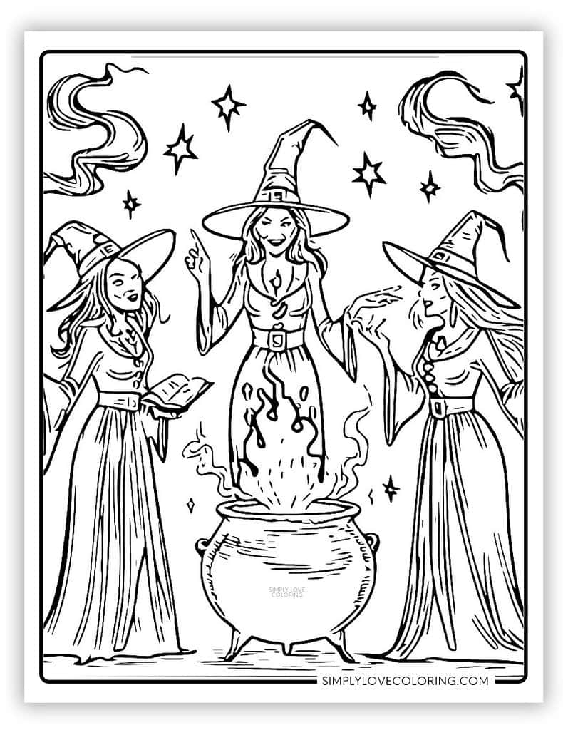 Coloring Pages Of Witches