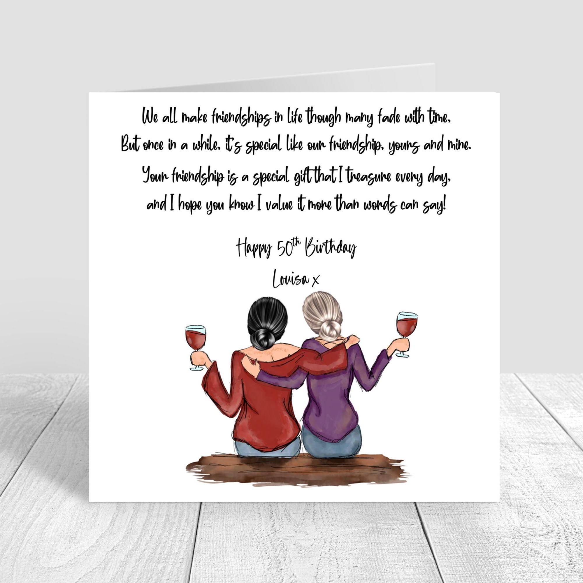 Women s Personalised Best Friend Happy Birthday Handmade Card For Friend Bestie Special Friend 18th 21st 25th 30th 35th 40th 50th 60th 1287 Etsy Women s Personalised Best Friend Happy Birthday Handmade Card For Friend Bestie Special Friend 18th 21st 25th 30th 35th 40th 50th 60th 1287 Etsy