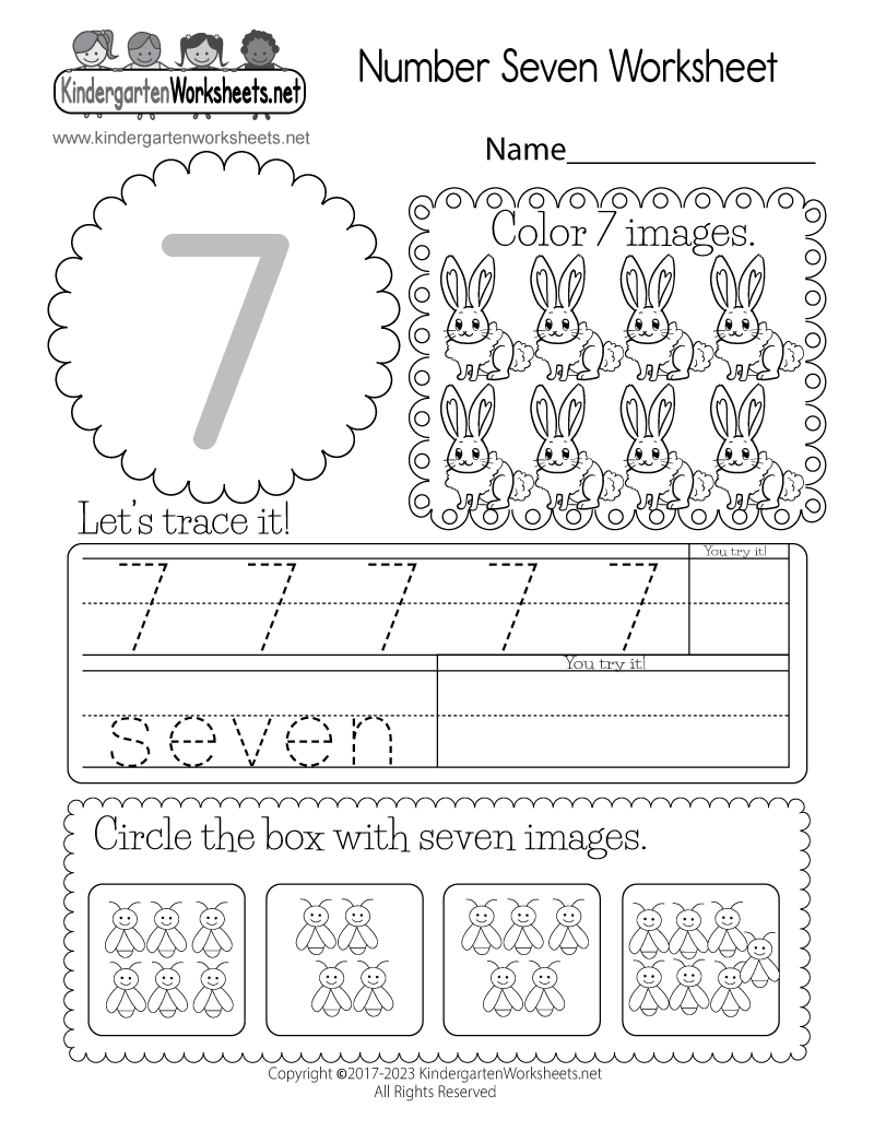 Worksheet On Number 7 Preschool Number Worksheets Number 7 Worksheets Library