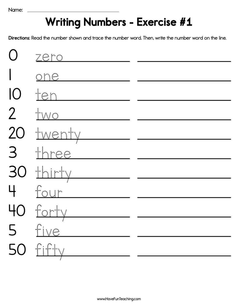 writing numbers 1 100 worksheet