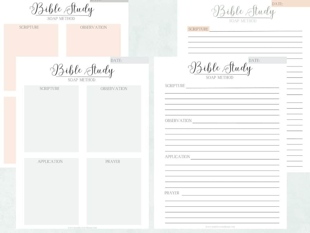 Your Free Printables For SOAP Bible Study Method 